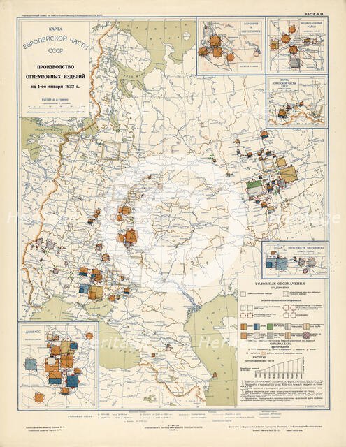 Production of refractory products on January 1, 1933, 1934. Creator: Mikhail Alekseevich TSvetkov.