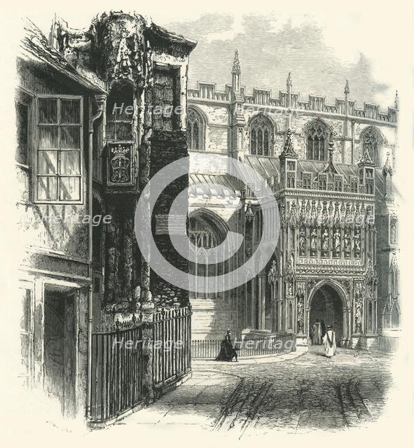 'The South Porch, Gloucester Cathedral', c1870.
