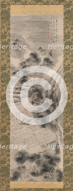 Rainstorm over a River Village, late 18th-early 19th century. Creator: Tanomura Chikuden.