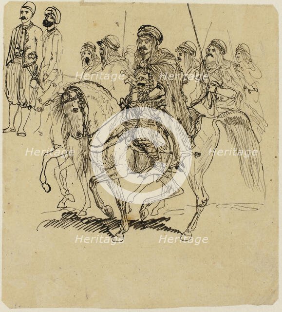 Arab Horsemen, n.d. Creator: Rodolphe Bresdin.