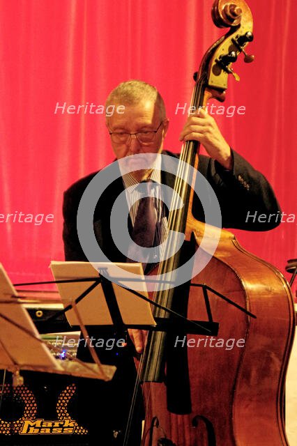 Dave Green, Art Themen Project, Battle Jazz Festival, Battle, East Sussex, July 2023. Creator: Brian O'Connor.
