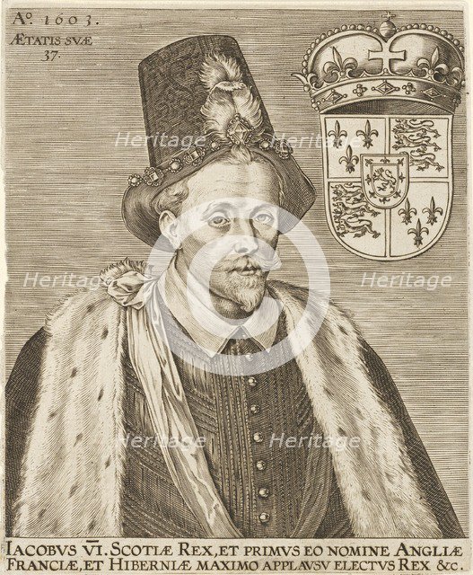 James VI of Scotland and James I of England,  pub. 1603. Creator: European School (17th Century).