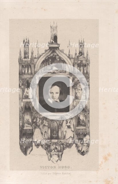 Portrait of Victor Hugo, 1833. Creator: Célestin Nanteuil.