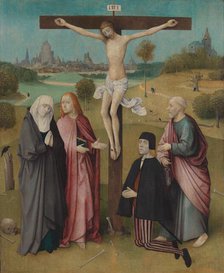 Calvary with Donor, 1480-1485. Creator: Bosch; Hieronymus (c. 1450-1516).