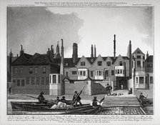 Buildings on the eastern side of New Palace Yard, Palace of Westminster, London, 1808. Artist: William Fellows