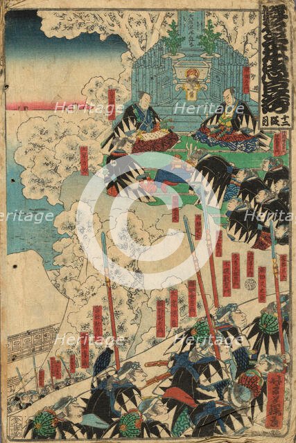 Act 12 (Junidanme), from the series "The Storehouse of Loyal Retainers (Kanadehon..., 1862. Creator: Yoshifuji.