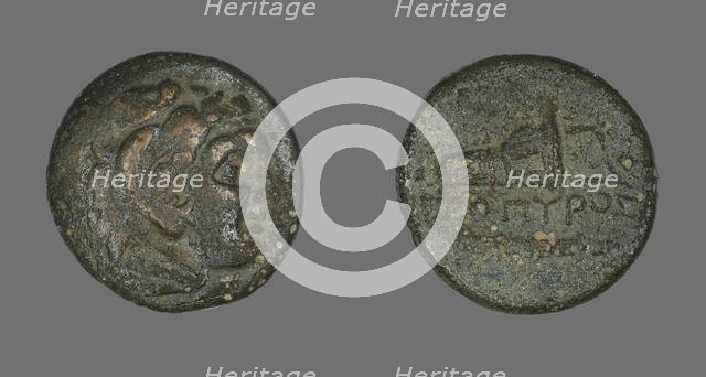 Coin Depicting the Hero Herakles, 4th century BCE and later. Creator: Unknown.