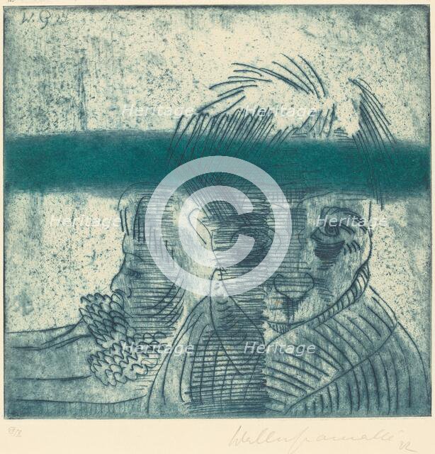 The Couple (Das Paar), 1922. Creator: Walter Gramatté.