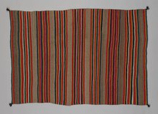 Shoulder Blanket with Plain-Stripe Design, 1860/90. Creator: Unknown.