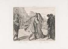 O my fair warrior!: plate 5 from Othello (Act 2, Scene 1), etched 1844, reprinted 1900. Creator: Theodore Chasseriau.