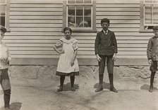Edward St. Germain and his sister Delia, mill workers, Phoenix, Rhode Island, April 1909, 3379. Creator: Lewis Wickes Hine.