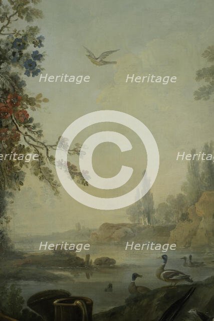 Paysage au chien, between 1765 and 1770. Creators: Jean Baptiste Marie Huet, Jean-Honore Fragonard.