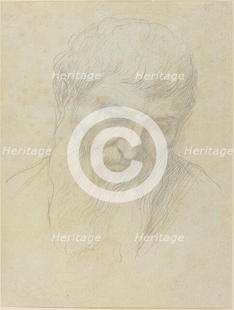 Head of a Man with Curly Hair and Beard. Creator: Alphonse Legros.