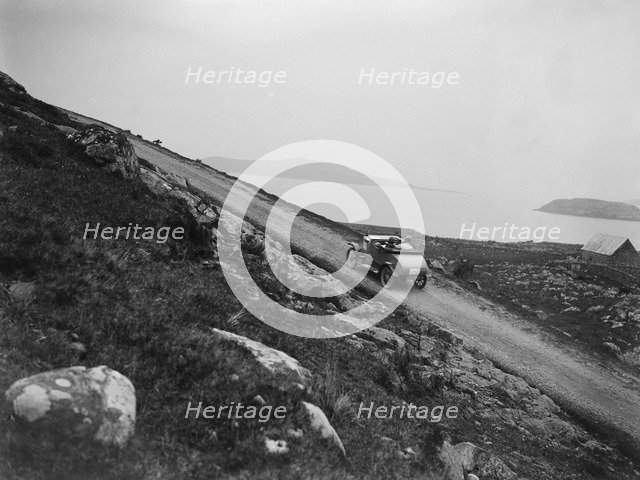Jowett of M Johnstone at the Scottish Light Car Trial, Gruinard Bay, Ross and Cromarty, 1922. Artist: Bill Brunell.