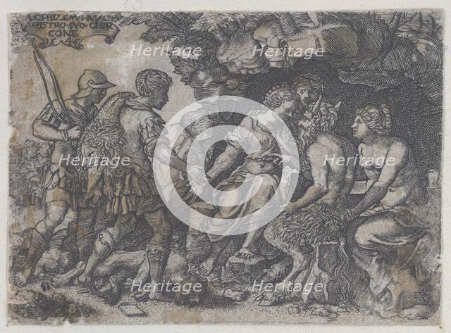 Reverse Copy of Thetis and Chiron, 1546. Creator: Unknown.