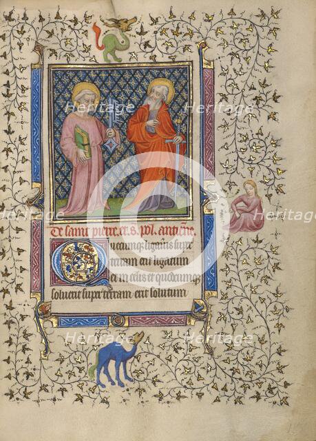 Saints Peter and Paul; Book of Hours, about 1410. Creator: Unknown.