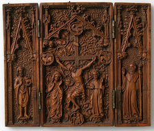 Crucifixion Triptych, German, 15th century. Creator: Unknown.