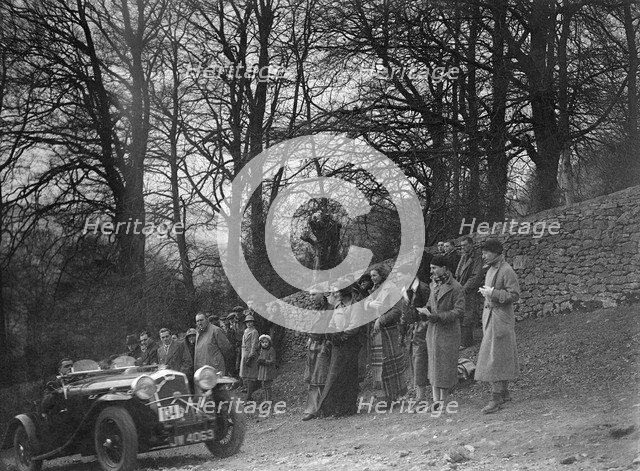 Wolseley Hornet of HK Crawford on Nailsworth Ladder, Sunbac Colmore Trial, Gloucestershire, 1934. Artist: Bill Brunell.