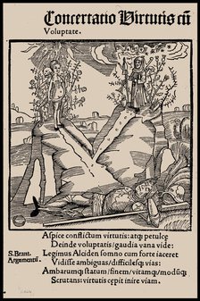 Illustration to the book "Ship of Fools" by Sebastian Brant, 1497. Creator: Anonymous.