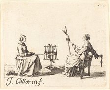 The Winder and the Spinner, c. 1623. Creator: Jacques Callot.