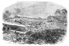 Field-day and Sham Fight of Volunteers on Hampstead Heath, 1860. Creator: Unknown.