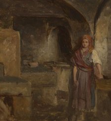 Girl in the Kitchen, 1870. Creator: Aleksander Kotsis.
