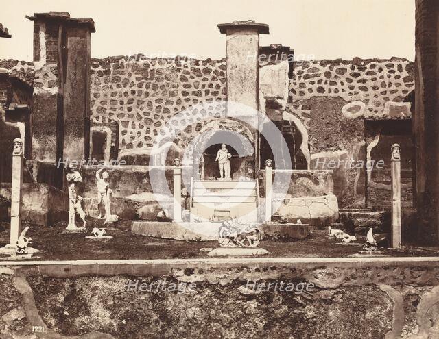Casa di Marco Lucrezio, Pompei (House of Marco Lucrezio, Pompeii), c.1870. Creator: Giorgio Sommer.
