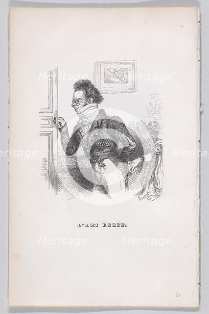 Robin, the Friend from The Complete Works of Béranger, 1836. Creator: Jean Ignace Isidore Gerard.