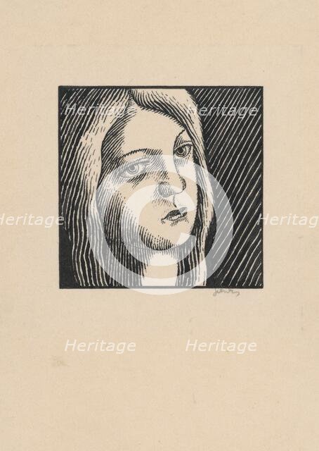 Woman's head, around 1925. Creator: Mikulas Galanda.