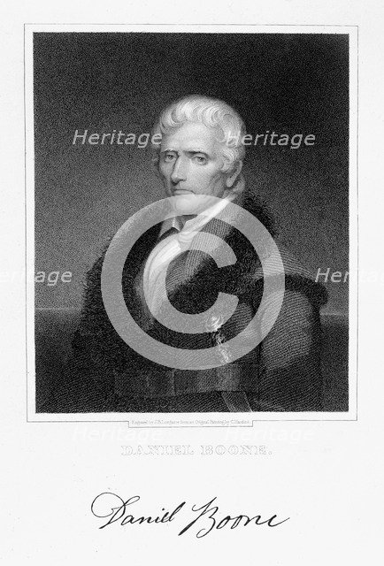 Daniel Boone, American pioneer and hunter, (19th century). Artist: James Barton Longacre