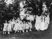 2 scenes from Pastoral Plays, Wash., D.C., May 1906: Procession - Spring and her attendants, 1906. Creator: Frances Benjamin Johnston.
