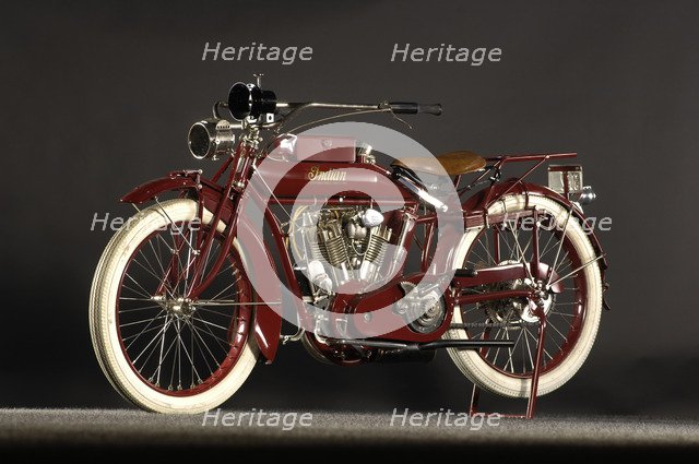 Indian big twin 1915. Artist: Simon Clay.