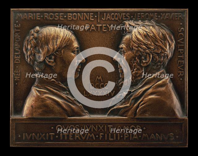 Portrait of the Artist's Parents, Marie-Rose-Bonne...Patey and Jacques-Jérôme-Xavier..., 1894.  Creator: Henri-Auguste-Jules Patey.