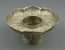 Lotus-Shaped Altar Bowl Stand, 18th century. Creator: Unknown.