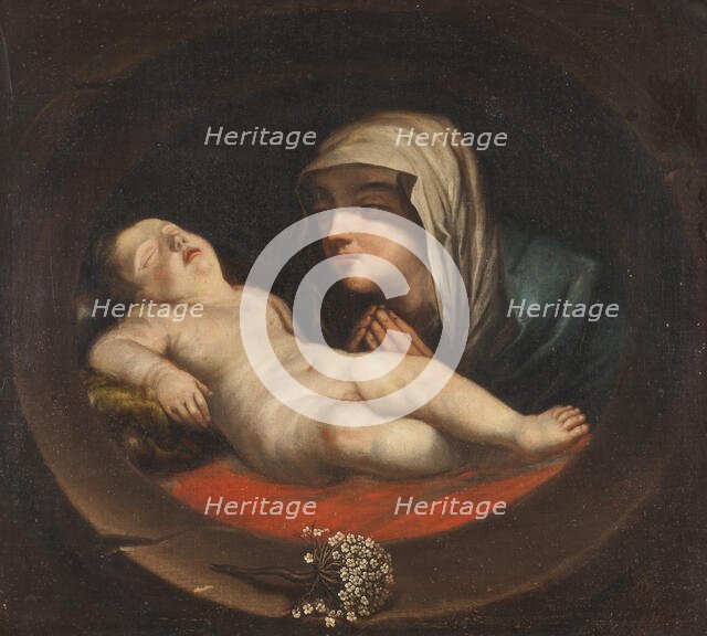 Mary with the child, unknown date. Creator: Anon.