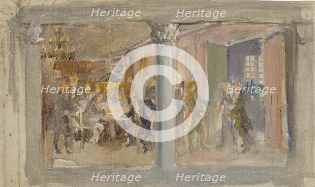 Aurora club, rehearsal for the Helsinki University wall painting, 1915-1916. Creator: Akseli Gallen-Kallela.