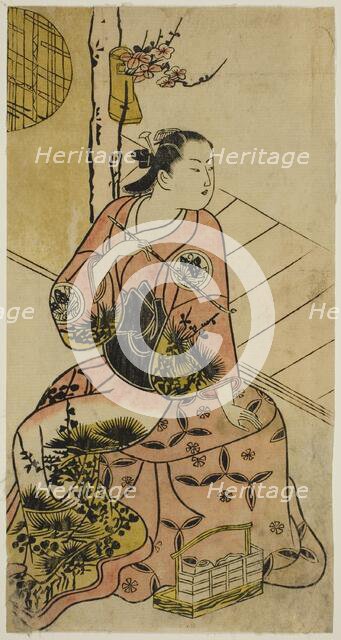 The Actor Sanjo Kantaro holding a pipe, c. 1720. Creator: Unknown.