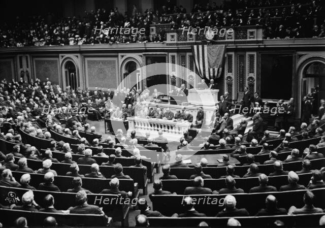 Pres. Wilson addressing Congress, 1913. Creator: Bain News Service.