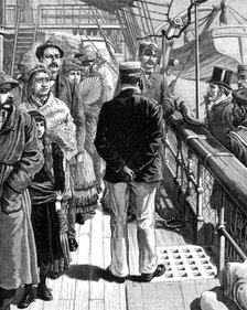 The Cholera in Egypt: quarantine examination at Brindisi, 1883. Creator: Unknown.