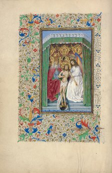 The Throne of Grace Trinity; Llangattock Hours, 1450s. Creator: Workshop of Master of Jean Chevrot.