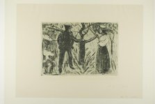 Adam and Eve, 1915. Creator: Edvard Munch.