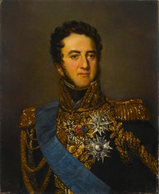 Portrait of Louis Gabriel Suchet, duc d'Albuféra (1770-1826), Marshal of the Empire, 1834. Creator: Guérin, Paulin (1783-1855).