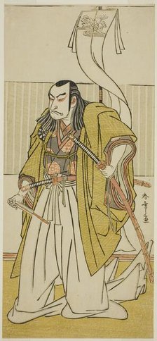 The Actor Nakamura Nakazo I as Kusunoki Masayuki Disguised as Uji no Joetsu, in the Play..., c 1780. Creator: Shunsho.