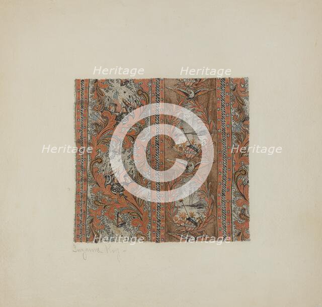 Historical Printed Textile, c. 1939. Creator: Suzanne Roy.