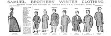 Samuel Brothers' Winter Clothing, 1883. Creator: Unknown.