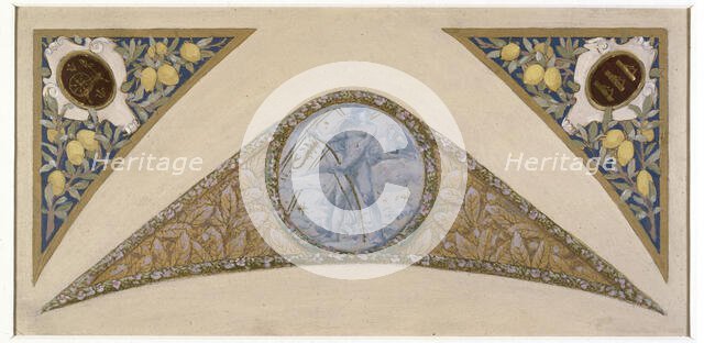 Sketch for the 'festival staircase' at the Hotel de Ville in Paris: Cancer, between 1888 and 1898. Creator: Luc Olivier Merson.