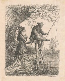 Fishing, c. 1880. Creator: Carl C. Brenner.