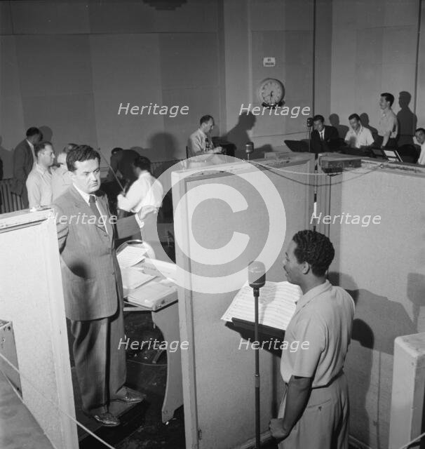 Portrait of Billy Eckstine and Nelson Riddle, New York, N.Y., 1946. Creator: William Paul Gottlieb.