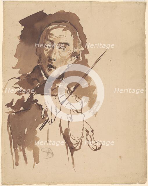 Study for "Toning the Bell", c. 1874. Creator: Walter Shirlaw.