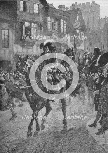 James II entering Dublin after the Battle of the Boyne, 1690 (1905). Artist: Unknown.